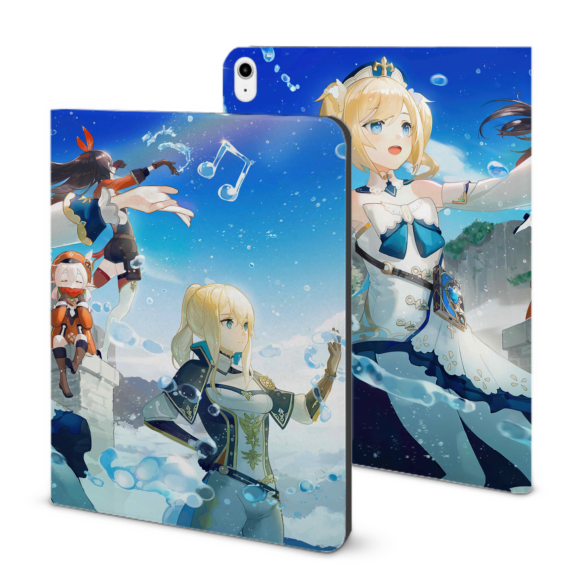 げんし神 genshin IPadケース ペンホルダー付き ブックスタイルデザイン
